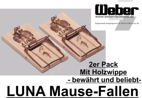 Mausefalle luna mit holzwippe - luna,