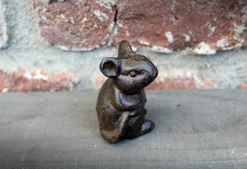 Dekofigur maus gusseisen - dekofigur,